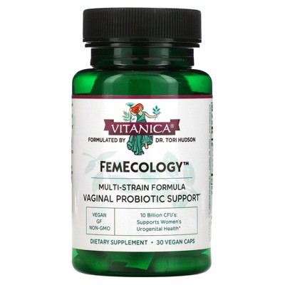 Vitanica FemEcology, Vaginal Probiotic Support, 10 Billion CFU, 30 Vegan Caps