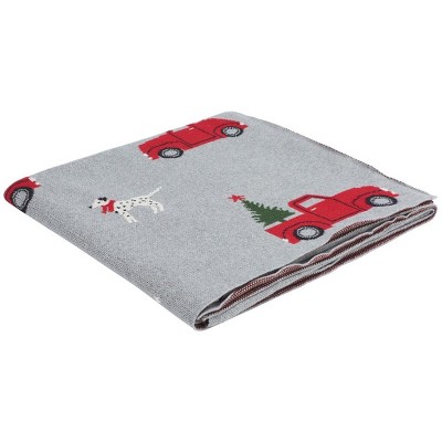 Dasher Throw - Grey/Red - 50" x 60" - Safavieh.