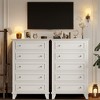 Whizmax 5 Drawers Dresser for Bedroom, White Chest of Drawers Tall Wood Dresser with Large Storage Organizer for Living Room, Closets, Hallway - 3 of 4
