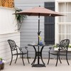 Maggift Patio End Tables, Modern Decorative Side Tables, Stylish Design for Patio, Living Room, Indoor and Outdoor Use, Black, 30.75"*30.75"*29.25" - 4 of 4