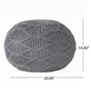 GDFStufio Biljon Boho Handmade Fabric Round 20 x 20 Pouf - 3 of 4