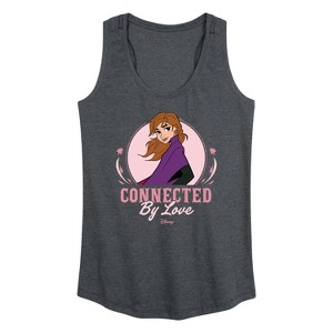 Women's - Frozen 2 - Connected By Love Anna Graphic Racerback Tank - 1 of 4