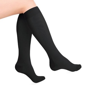 Heelbo - Comp Stockings 15-20mmHg-Black-S - 1 of 4