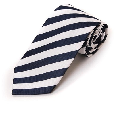 Men's College 1/2" Stripes Colored Woven Slim Neck Tie