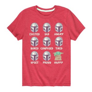 Boys' - The Mandalorian - Mandalorian Moods Short Sleeve Graphic T-Shirt - 1 of 4