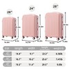 20"/24"/28" 3 pcs/set in ABS 360～ Spinner Wheel Luggage, Carry on Suitcase with Cup Holder & USB Port - 2 of 4