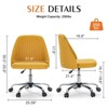 NicBex Adjustable Height Armless Home Office Desk Chairs with Universal Wheels for Work Study Vanity - 3 of 4