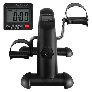 BestParts Mini Exercise Bike – Rehabilitation Trainer with Electronic Display & Foot Straps, Black - 1 of 4