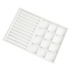 Unique Bargains PU Leather White Jewelry Organizer Trays with Removable Dividers - 3 of 4