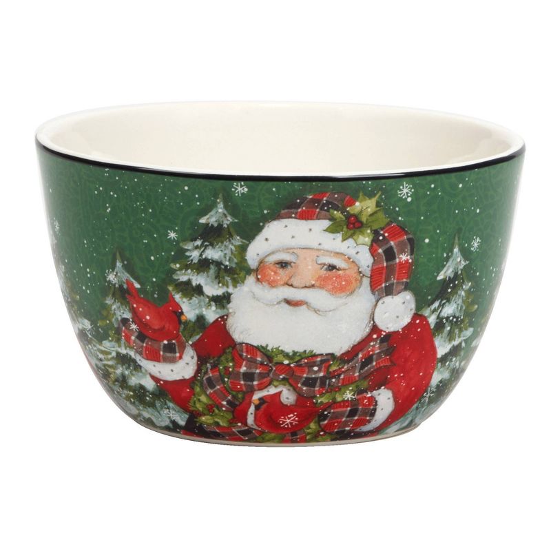 Set of 4 Christmas Lodge Santa Dining Ice Cream Bowls - Certified International, 4 of 7