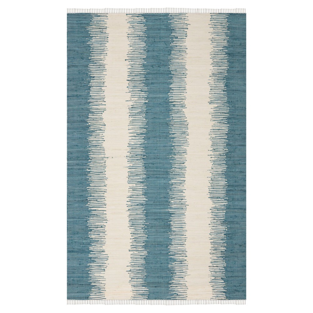 Flatweave Ikat Stripe Area Rug - Blue (9'x12') - Safavieh