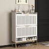 Hommoo 16 Pair Flip Down Shoe Storage White - 2 of 4
