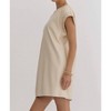 Women's Faux Leather And Pearls Dress - entro - 3 of 4