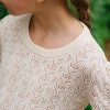Hope & Henry Girls' Long Balloon Sleeve Pointelle Pullover Sweater, Kids, XX-Small - 4 of 4