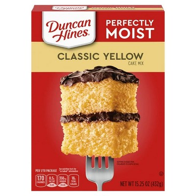 Duncan Hines Perfectly Moist Classic Yellow Cake Mix - 15.25 oz, Pack of 4