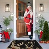 Coucheta Christmas Welcome Doormat – Washable Jute Entrance Rug, Non-Slip Stain-Resistant Reindeer Decor for Indoor Outdoor Foyer Bath - 4 of 4
