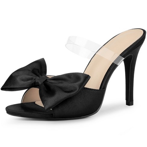 Clear black mules deals