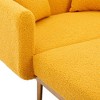 CAINAS 3-in-1 Convertible Accent Chair Bed with Adjustable Back&2 Pillows,Luxury Teddy Fabric Armchair Chaise Lounge for Living Room&Bedroom - 4 of 4