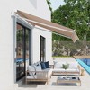 PAGED Retractable Door Awning Water-Resistant Fabric Awning for Door Entrance Aluminum Frame for Gardens, Yard - 2 of 4