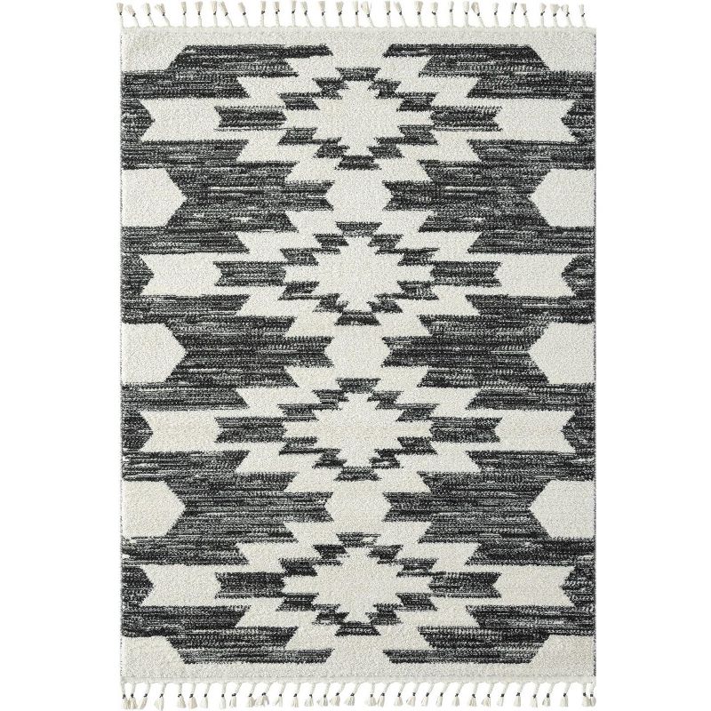 Luxe Weavers South Western Geometric Area Rug with Fringe, 2 of 9