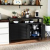 GlasFlength Decorative Storage Cabinets, Stylish and Functional Storage for Every Room, Bedroom, Living Room, Kitchen, Black,47.8”*14”*31.9" - 4 of 4