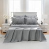 Ruffle Pintuck Comforter Set Bed in a Bag – 9-Piece Farmhouse Shabby Chic Boho Bedding with Sheets, Pillowcases & Decorative Covers - 2 of 4