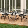 Tangkula Patio Rocking Chairs Set of 2 w/ Metal Mesh Backrest & Seat Armrests Gentle - 4 of 4