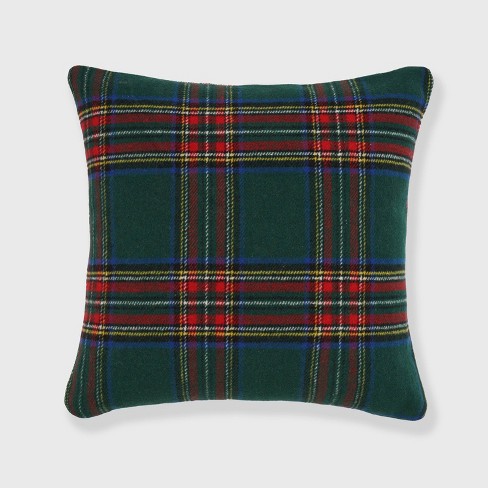 Plaid Countdown to Christmas Pillow