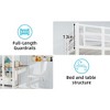 Twin Size Iron Bed Frame with Table and L-shaped Desk - 3 of 4