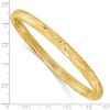 Black Bow Jewelry 6mm 14k Yellow Gold Textured Diamond Cut Hinged Bangle - 4 of 4