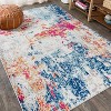 Pebble Navy & Marbled Abstract Area Rug - JONATHAN Y - 4 of 4