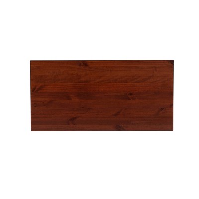Antique Tobacco Triangular Wood Coffee Table with Storage