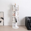 Rotating Bookshelf Tower, 360 Display 4-Tier Rotating Bookcase Storage Rack, Spinning Book Shelf, Revolving Bookcase - 3 of 4