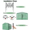 Portable Greenhouse, Instant Pop-Up Plant Gardening Green House Canopy, Outdoor Grow Tent with Zippered Doors, Roll-Up Side Windows - 4 of 4