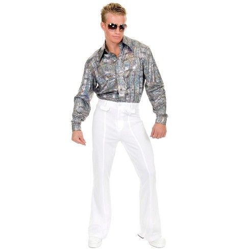 Charades Mens White Disco Pants W-40