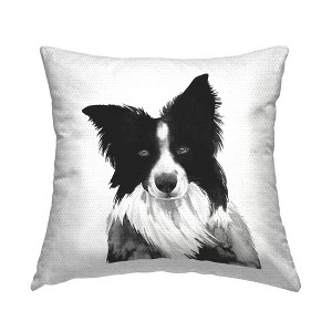 Stupell Industries Bold Black Border Collie Dog Breed Portrait - 1 of 3