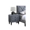 NicBex Velvet Nightstand with 2 Drawers,Modern Small Side Table for Small Space Bedside Table with Wood Legs for Bedroom,Living Room - 4 of 4