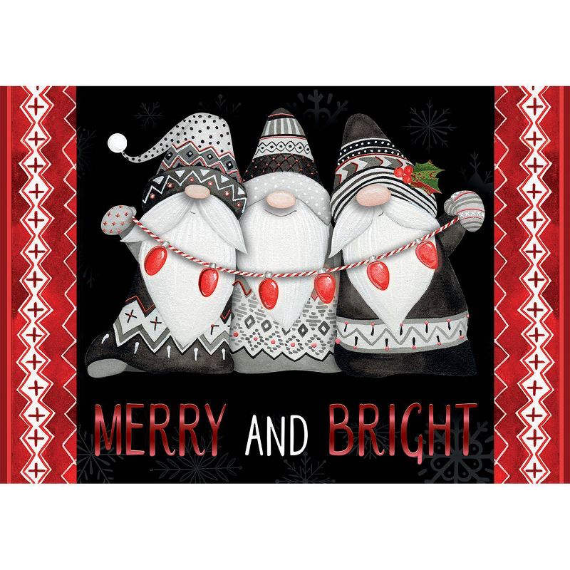 LANG 12ct &#39;Merry &#38; Bright&#39; Gnomes Petite Boxed Holiday Greeting Card Pack, 2 of 5