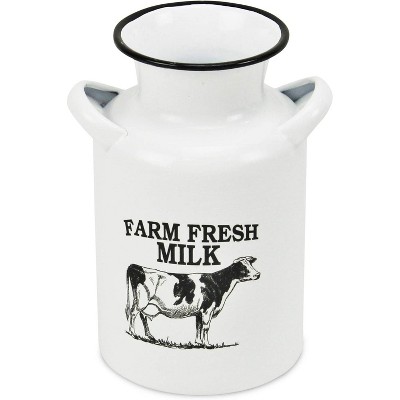 Cheung's Vittorio White Lacquer Style Decorative Bovine Milk Jug - Small