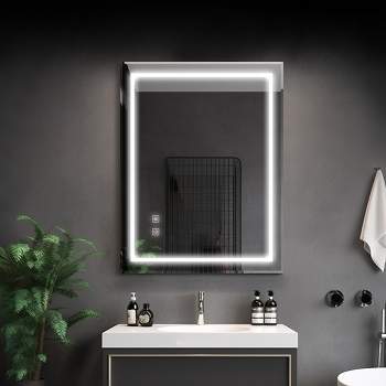 Neutypechic LED Bathroom Vanity Mirror Rectangle Wall Mirror with Beveled Edges