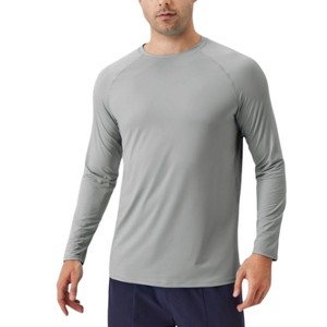 Anna-Kaci Active Men's Long Sleeve Performance Shirt with Raglan Sleeves and Lightweight Stretch Fabric - 1 of 4