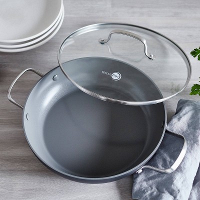 GreenPan Chatham 11" Gray Ceramic Nonstick Everyday Pan with Lid
