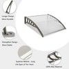 Karl Home | 39.8 in. W x 9.84 in. D Polycarbonate Cover Convex Window Awning - 3 of 4