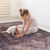 SKRAN Washable Area Rugs, Low-Pile, Non-Slip, Non-Shedding, Foldable, Kid & Pet Friendly -for Living Room, Bedroom, Kitchen, (Burgundy/Blue) - 2 of 4