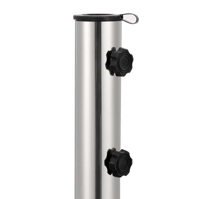Gray Granite Square Parasol Base with Wheels