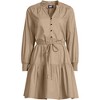 Lands' End Women's Long Sleeve Cotton Poplin Mini Popover Dress - 3 of 4