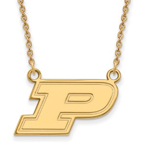 Black Bow Jewelry 10k Yellow Gold Purdue Boilermakers NCAA Necklace 18 Inch - 1 of 4