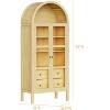 72" Tall Auto Sensor Light Arched Cabinet - 3 of 4