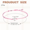 Unique Bargains Dog Cat Paw Bracelet Rope Bracelet Handmade Adjustable String 2 Pcs - 2 of 4