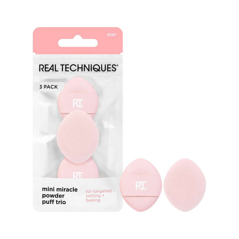 Photos - Makeup Brush / Sponge Real Techniques Miracle Makeup Setting Puff Trio 